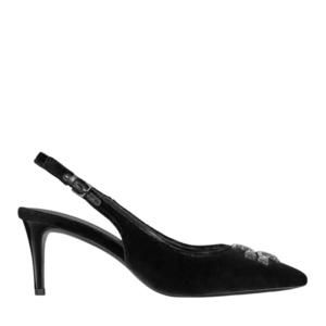 Scarpe Slingback Tory Burch Bell - Nero Perfetto, Tacco Basso, Campanellini - Foto 2